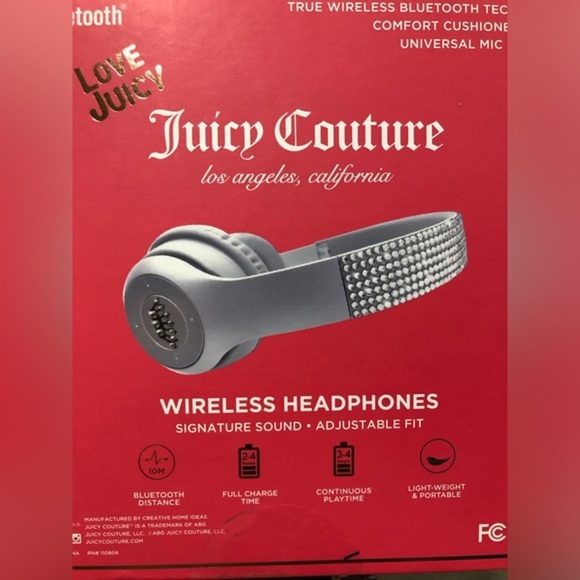 Juicy Couture love juicy white true wireless bluetooth cushioned headphones‎ new - Picture 6 of 16